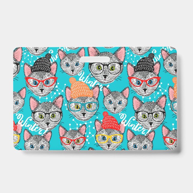 Cat in the hat ID badge (Front)