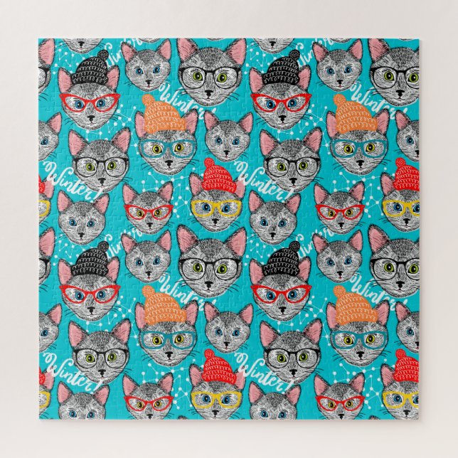 Cat in the hat jigsaw puzzle (Vertical)