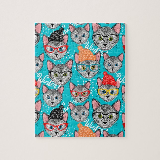 Cat in the hat jigsaw puzzle (Vertical)