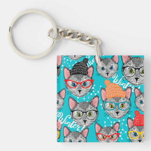 Cat in the hat key ring