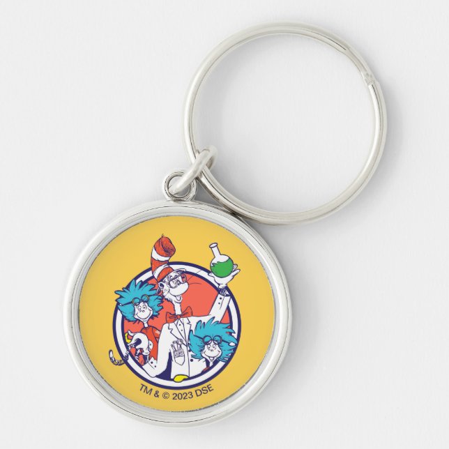 Cat in the Hat & Lab Tech One Lab Tech Two Key Ring (Front)