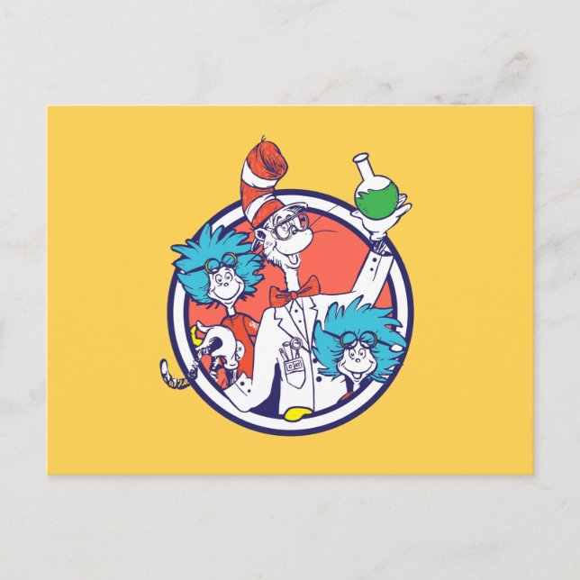 Cat in the Hat & Lab Tech One Lab Tech Two Postcard (Front)