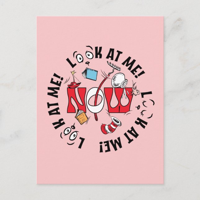 Cat In the Hat | Look At Me! Look At Me! Postcard (Front)