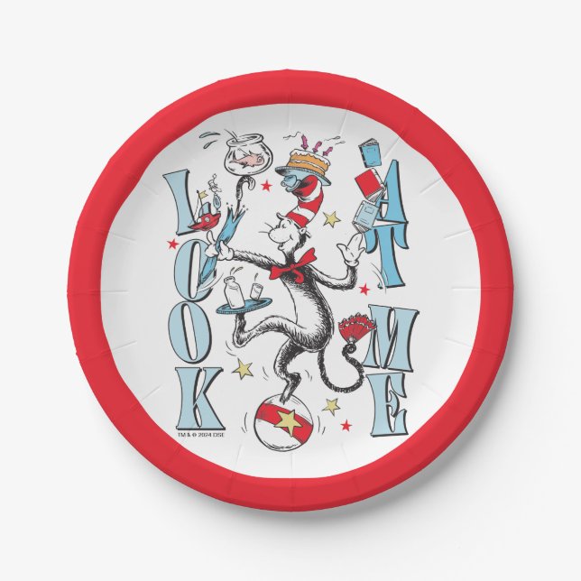 Cat In the Hat | Look At Me Paper Plate (Front)