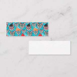 Cat in the hat mini business card