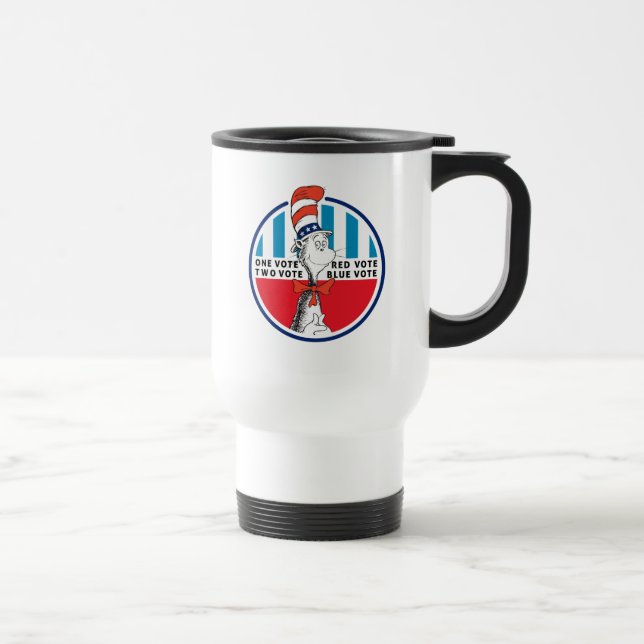 Cat in the Hat | One Vote, Two Vote Travel Mug (Right)