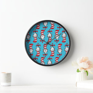 Cat In The Hat Pattern Clock