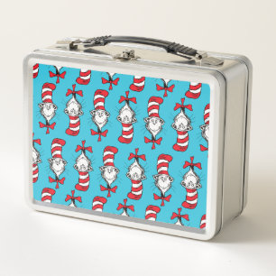 Cat In The Hat Pattern Metal Lunch Box