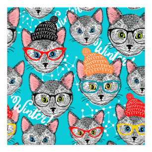 Cat in the hat photo print