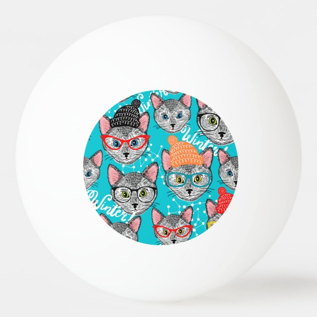 Cat in the hat ping pong ball (Front)