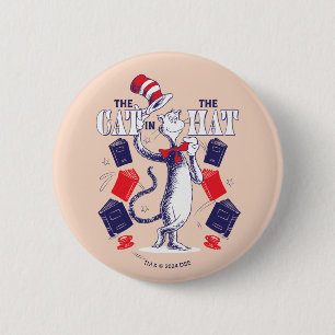 Cat In the Hat Reading Books 6 Cm Round Badge