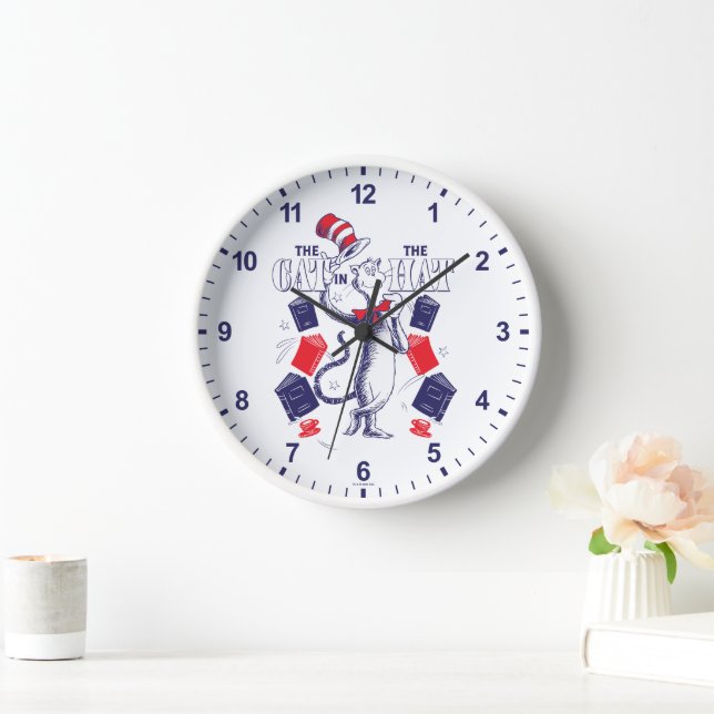 Cat In the Hat | Reading Books Clock (Home)