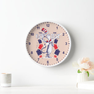 Cat In the Hat   Reading Books Clock
