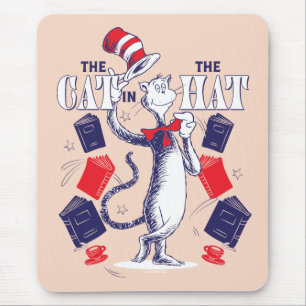 Cat In the Hat Reading Books Mouse Pad