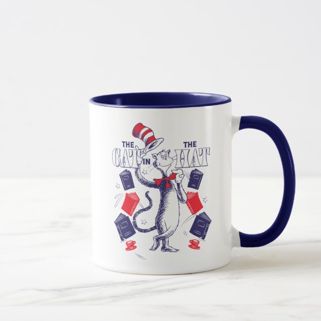 Cat In the Hat | Reading Books Mug (Right)