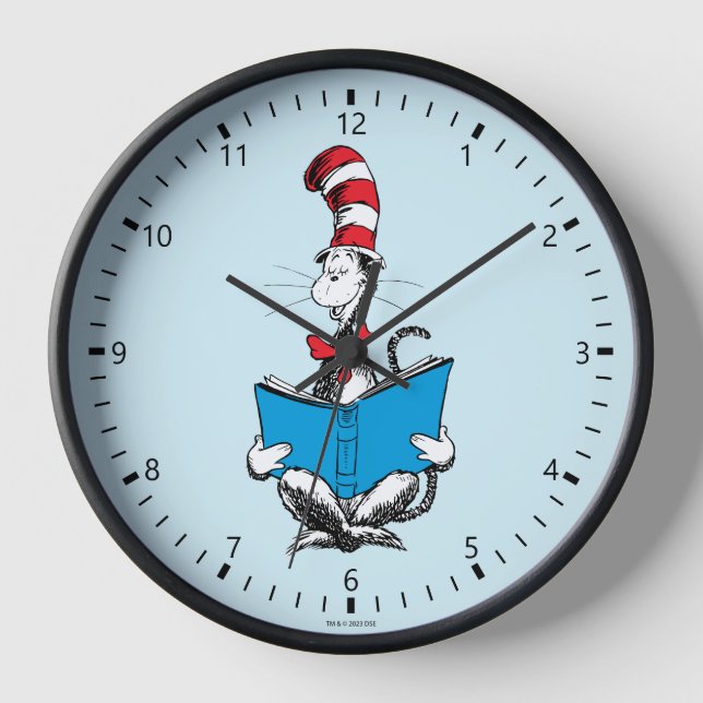 Cat in the Hat Reading Clock (Front)