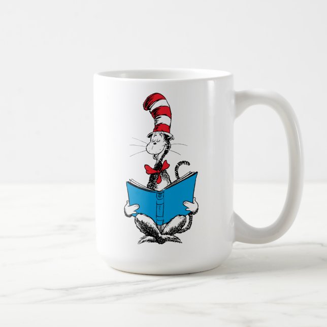 Cat in the Hat Reading Coffee Mug (Right)