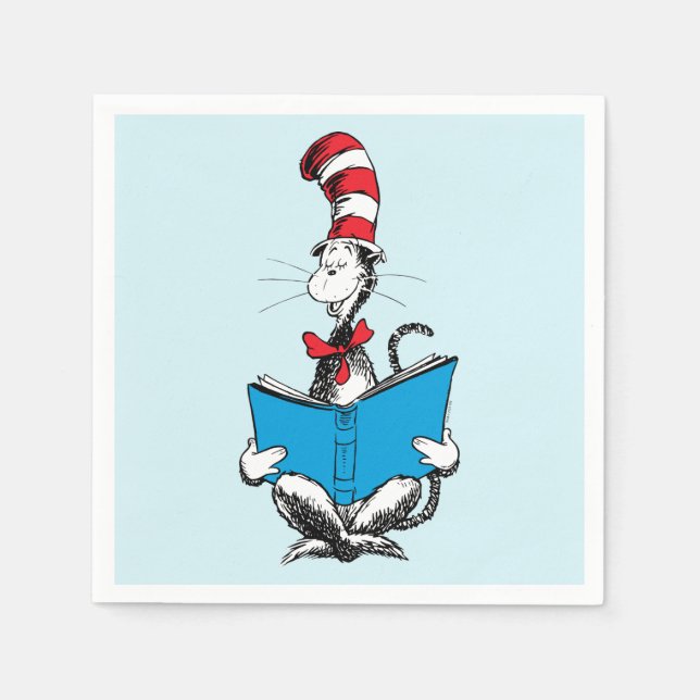 Cat in the Hat Reading Napkin (Front)