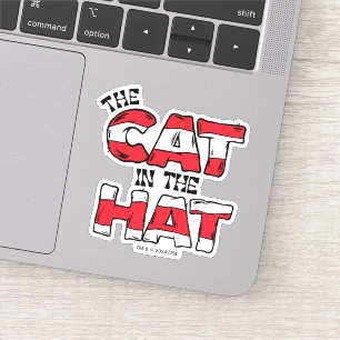 Cat In the Hat   Red & White Striped Text