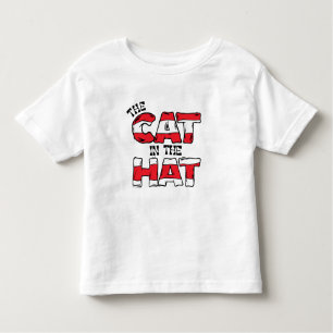 Cat In the Hat   Red & White Striped Text Toddler T-Shirt
