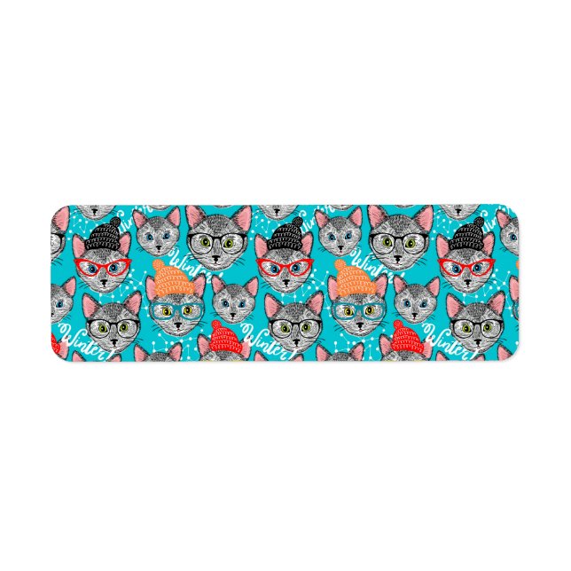 Cat in the hat return address label (Front)