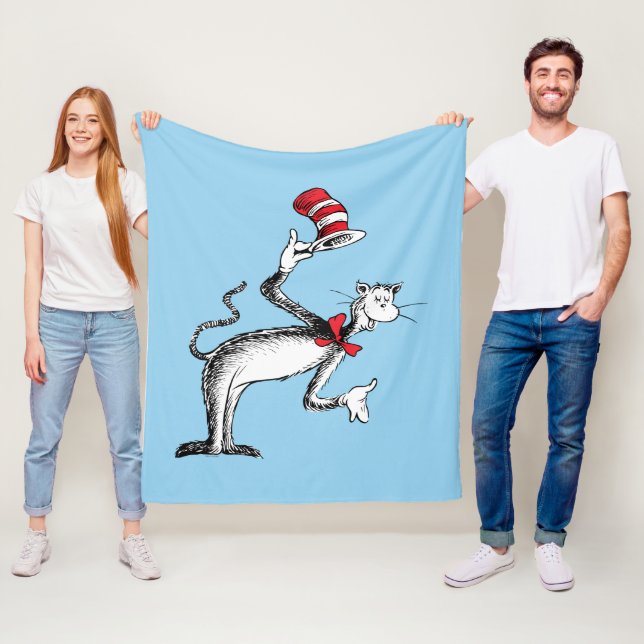 Cat in the Hat Takes A Bow Fleece Blanket (In Situ)