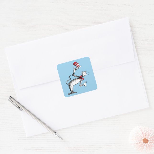 Cat in the Hat Takes A Bow Square Sticker (Envelope)