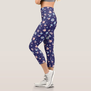 Cat In The Hat   The Fish Pattern Capri Leggings