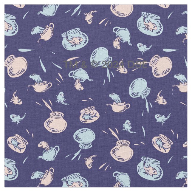 Cat In The Hat | The Fish Pattern Fabric (Close Up)