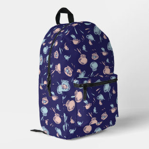 Cat In The Hat   The Fish Pattern Printed Backpack