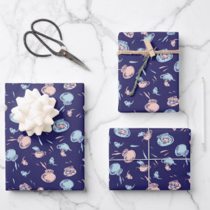 Cat In The Hat   The Fish Pattern Wrapping Paper Sheet