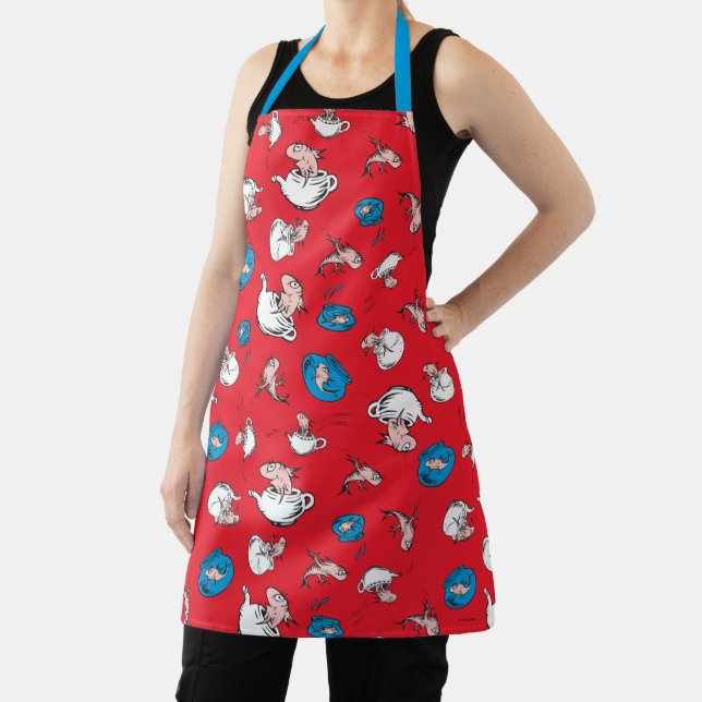 Cat In The Hat | The Fish Red Pattern Apron (Insitu)