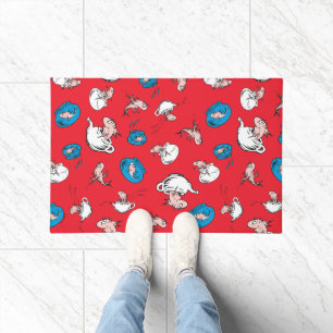 Cat In The Hat   The Fish Red Pattern Doormat