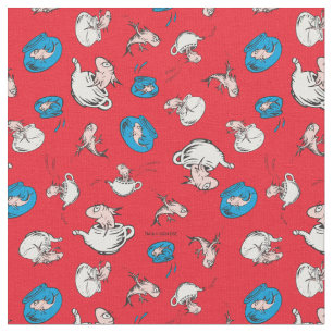 Cat In The Hat   The Fish Red Pattern Fabric