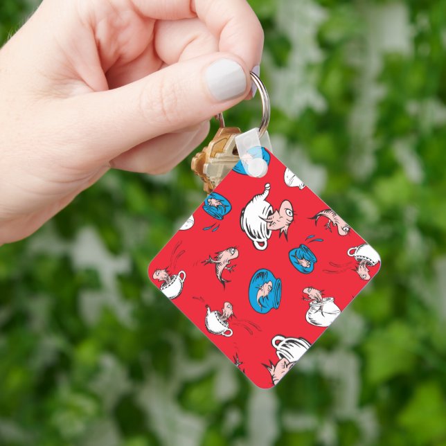 Cat In The Hat | The Fish Red Pattern Key Ring (Hand)