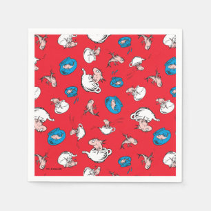 Cat In The Hat   The Fish Red Pattern Napkin