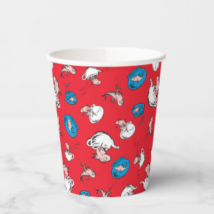Cat In The Hat The Fish Red Pattern Paper Cups