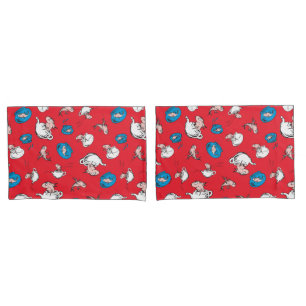 Cat In The Hat   The Fish Red Pattern Pillowcase