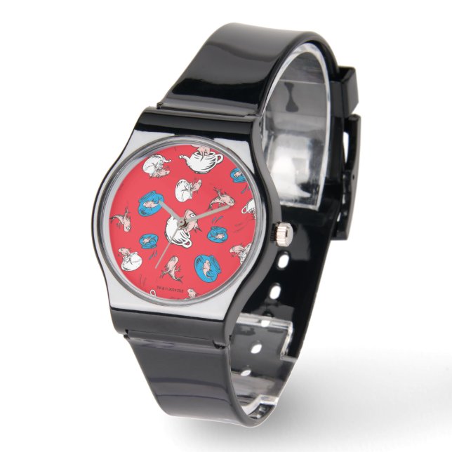 Cat In The Hat | The Fish Red Pattern Watch (Angle)
