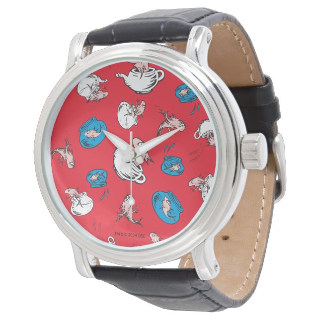 Cat In The Hat | The Fish Red Pattern Watch (Angled)