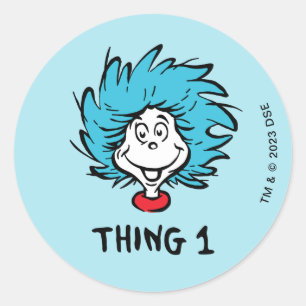 Cat in the Hat   Thing One Classic Round Sticker