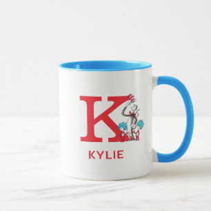 Cat in the Hat, Thing One Name & Monogram K Mug