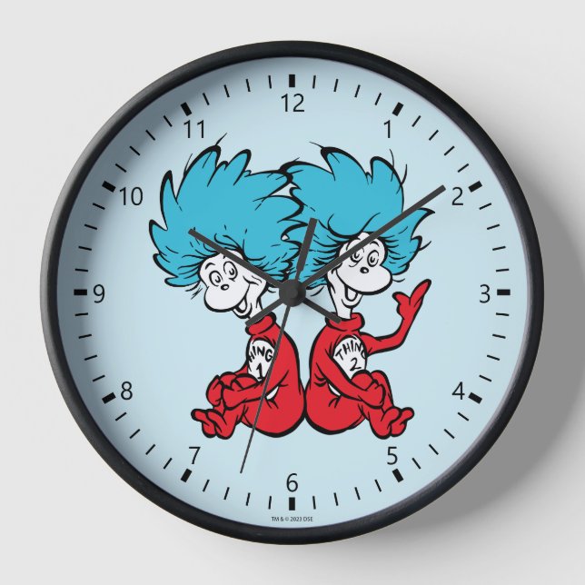 Cat in the Hat Thing One & Thing Two Clock (Front)