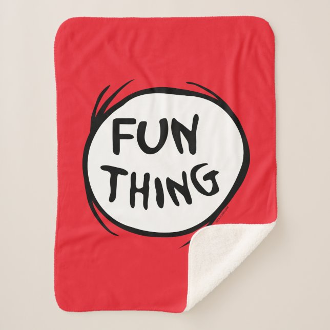 Cat in the Hat | Thing One Thing Two - Fun Thing Sherpa Blanket (Front)