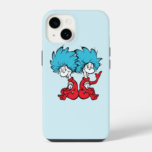 Cat in the Hat Thing One & Thing Two iPhone Case (Back)
