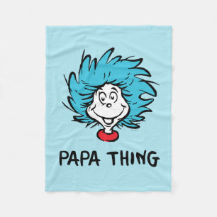 Cat in the Hat   Thing One Thing Two - Papa Thing Fleece Blanket