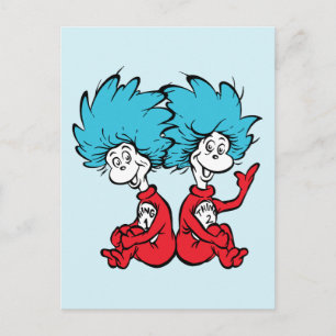 Cat in the Hat Thing One & Thing Two Postcard