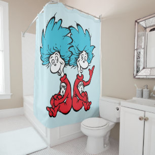 Cat in the Hat Thing One & Thing Two Shower Curtain
