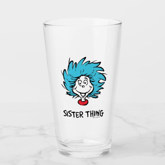 Cat in the Hat Thing One Thing Two - Sister Thing Glass (Front)
