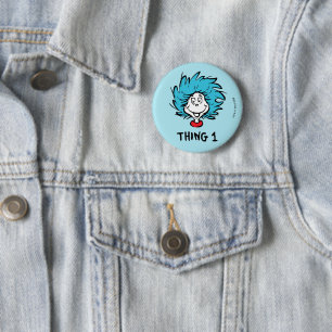 Cat in the Hat Thing One Thing Two - Thing One 6 Cm Round Badge